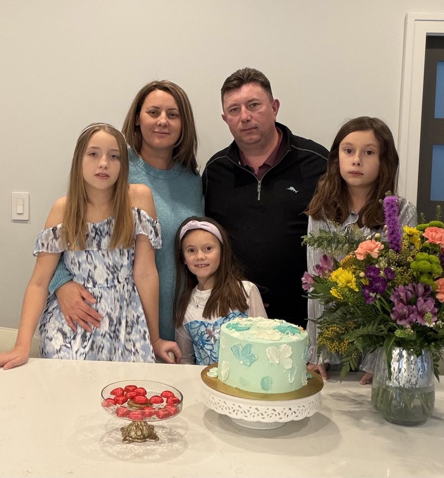 Vasile Haures with his family — owner of General Hardwood Flooring, Des Plaines, Illinois